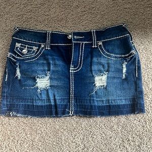 Denim mini skirt